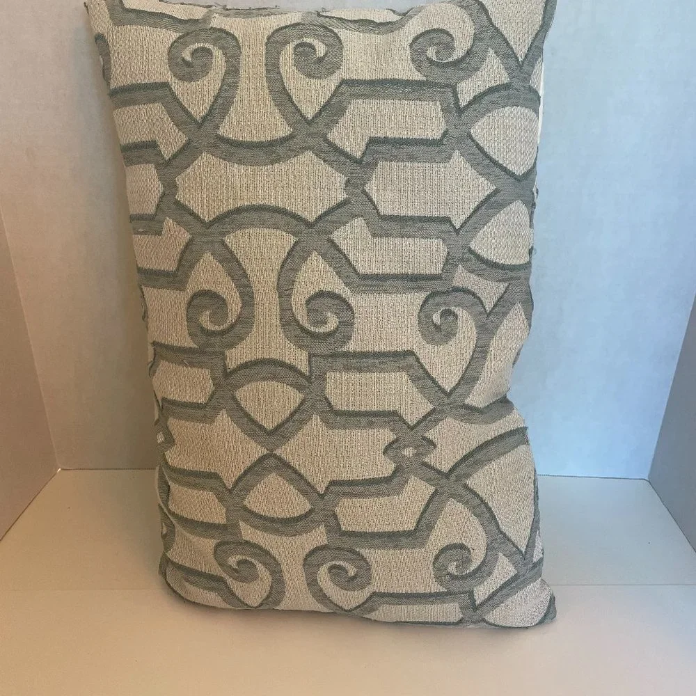 Classic Geometric Style Decorative Throw Pillow 20” x 14”